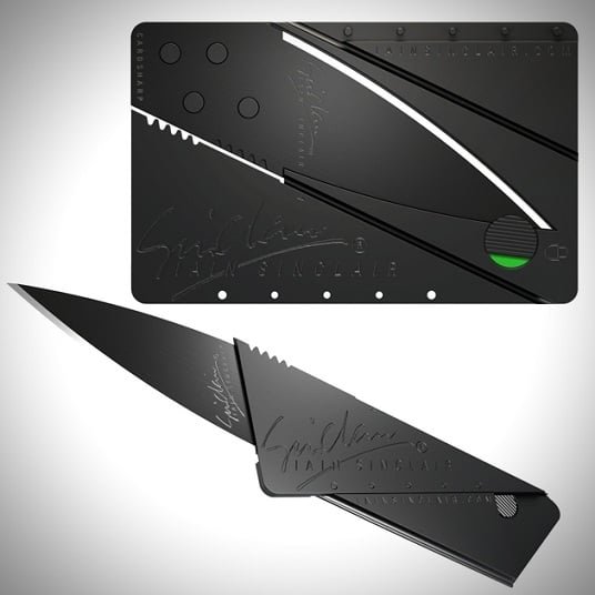 lAIN SINCLAIR CREDIT CARD KNIFE