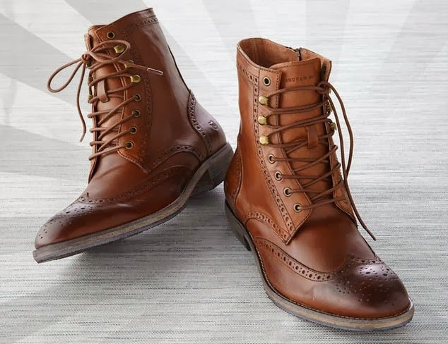 HILLCREST WINGTIP BOOTS BY ANDREW MARC