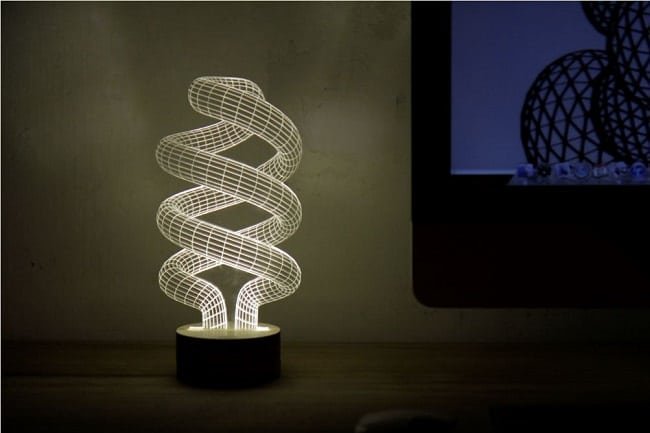 GLED Night Table Spiral Lamp 1