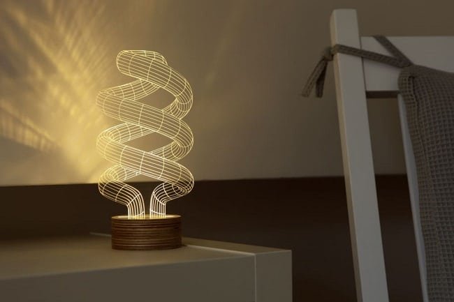 GLED Night Table Spiral Lamp