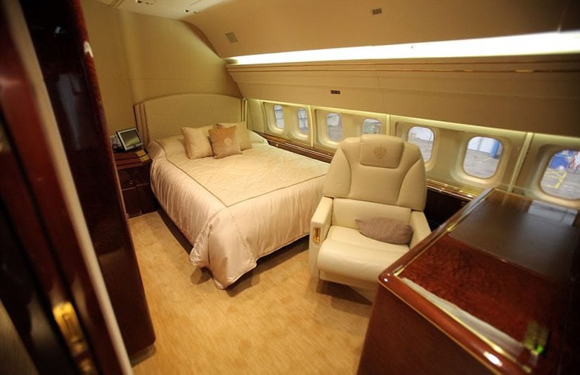 Donald Trump jet - features a bedroom