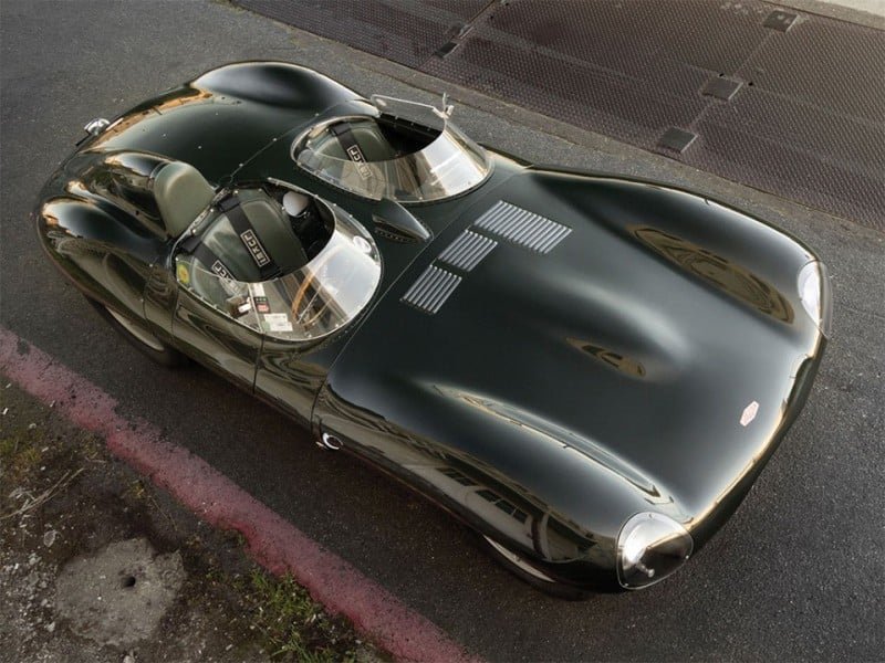 Historic 1955 Jaguar D-Type Top View