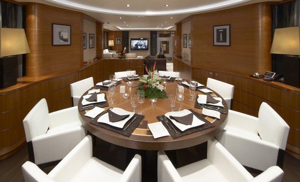 Ilona Luxury Yacht Dinning Area