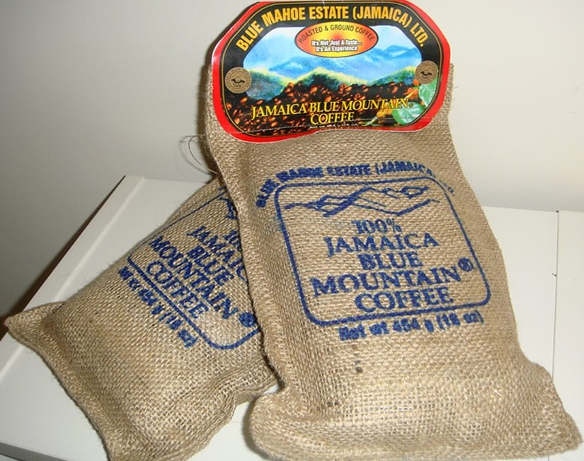 Jamaican Blue Mountain Coffee packed for retail sales