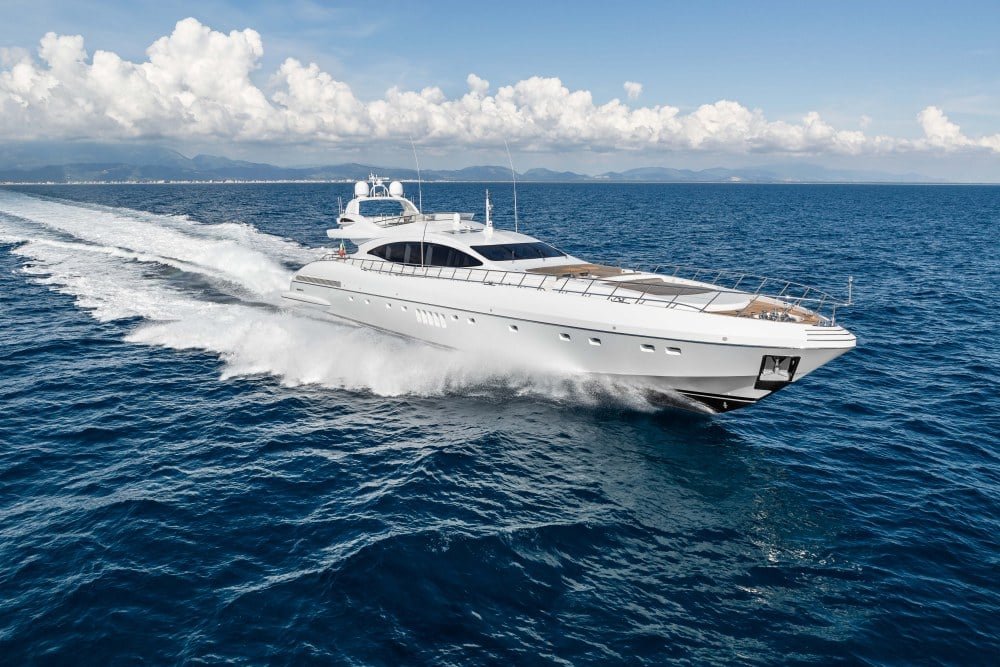 Mangusta 132 Private Yacht Front View