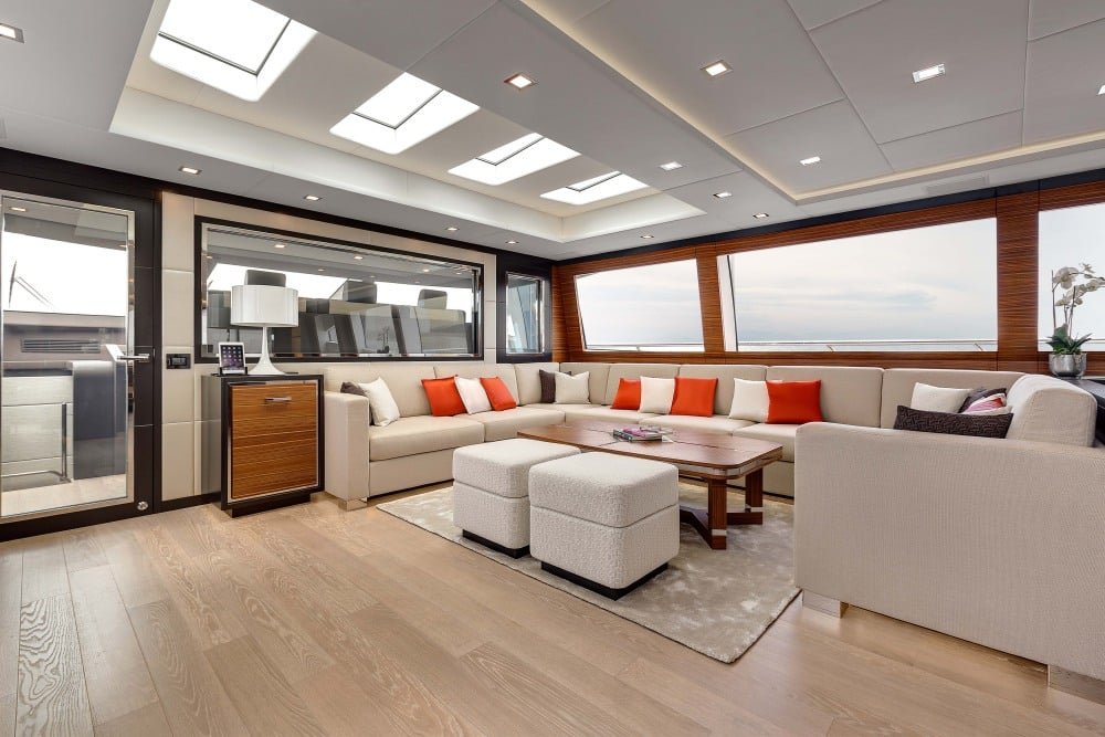 Mangusta 132 Private Yacht Lounge Areas