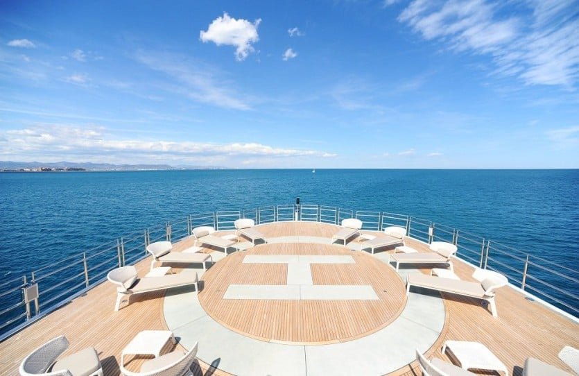 RV Pegaso Yacht Helicopter Deck