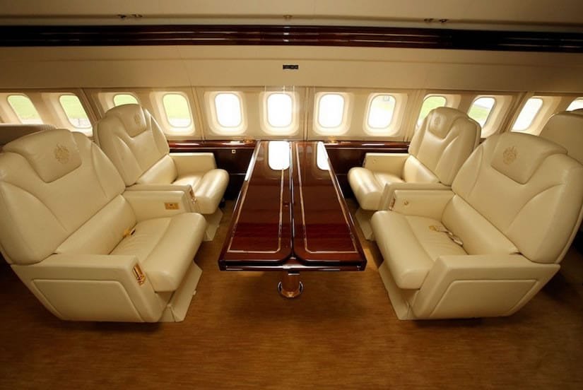Trumps Private Jet Inside Table