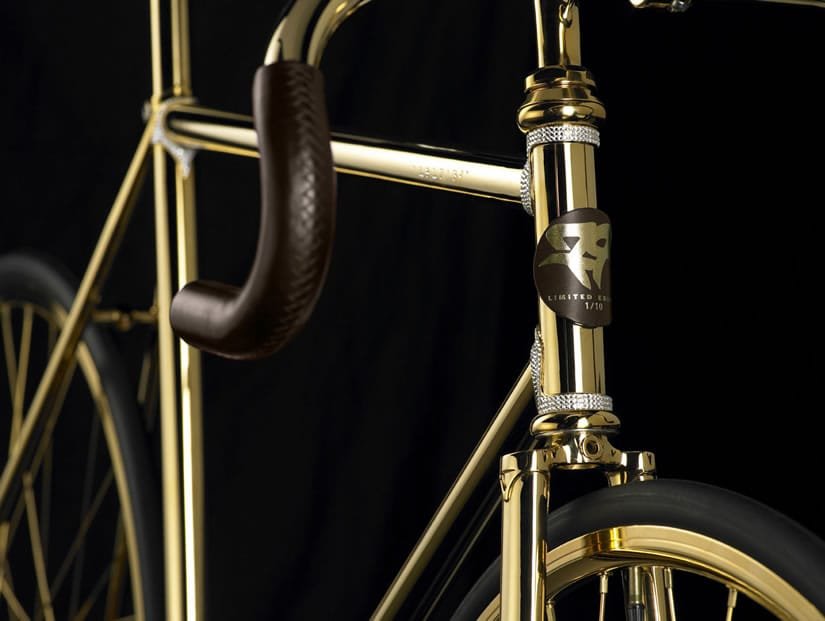 Gold and Crystal Luxury Bike -Swarovski crystals
