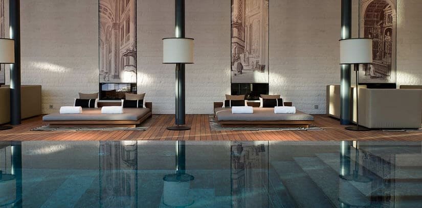 Luxury Swiss Chedi Andermatt Hotel Indoor Pool