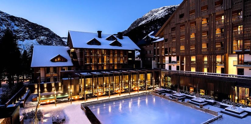 Luxury Swiss Chedi Andermatt Hotel in the Swiss Alps