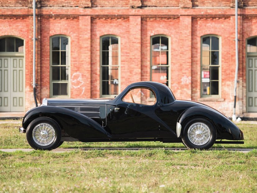 Side View, 1938 Bugatti Type 57C Atalante