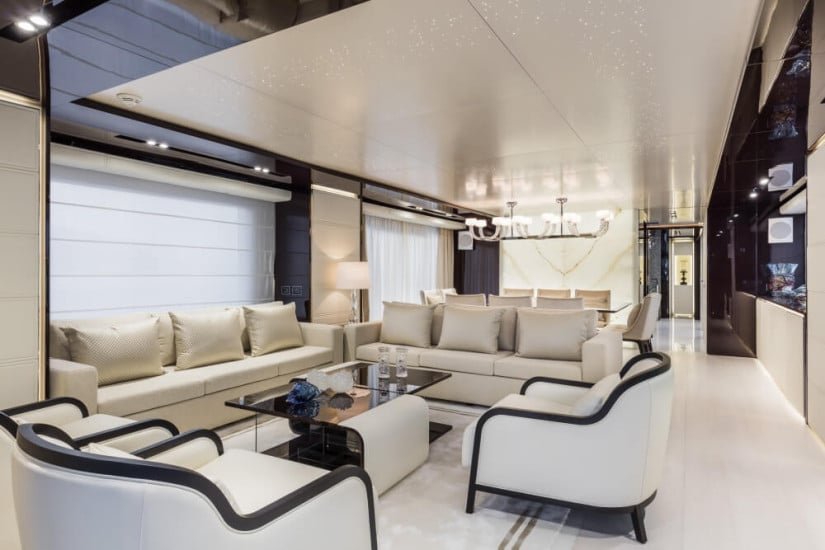 Living Area, Dreamline 34 by DL Yacht