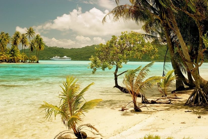 Beach, French Polynesia Private Island