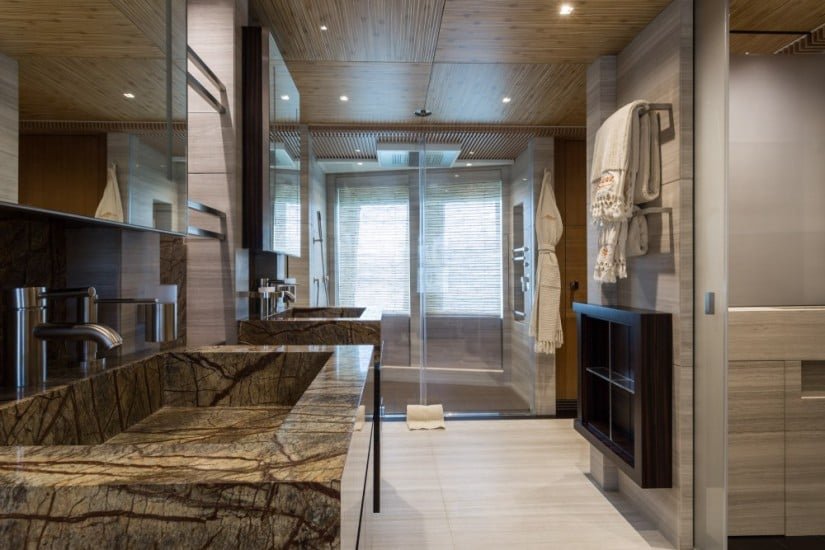 Owner’s Bathroom, Ruya Luxury yacht by Alia Yachts