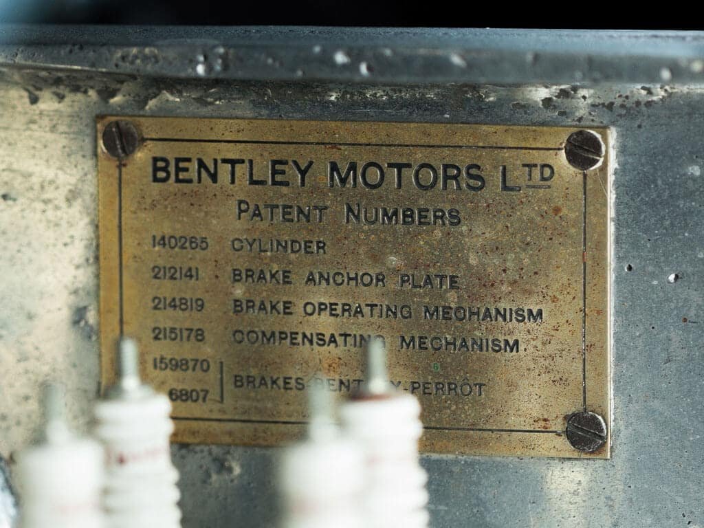 1928 Bentley 4 ½ -Liter Tourer, Patent Numbers
