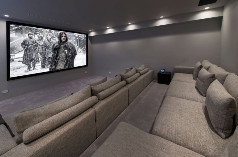 Hollywood Hills Residence, home theater