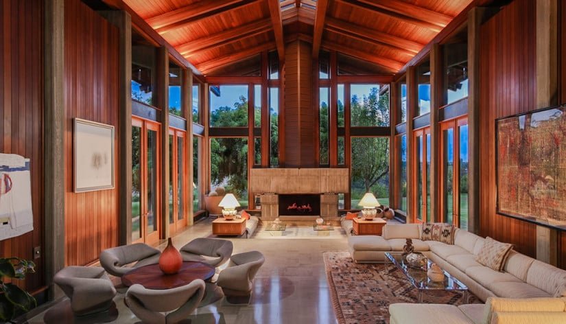 Living Room, Del Dios Ranch Estate in California