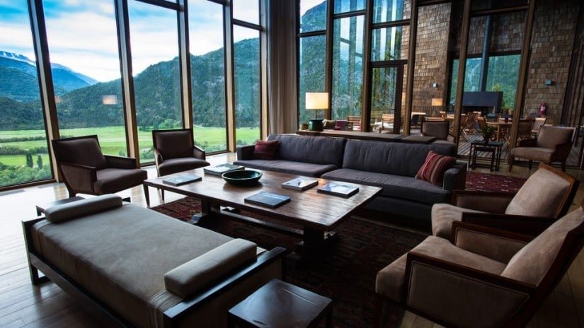 Uman Lodge Luxury Resort in Patagonia, Lounge Area