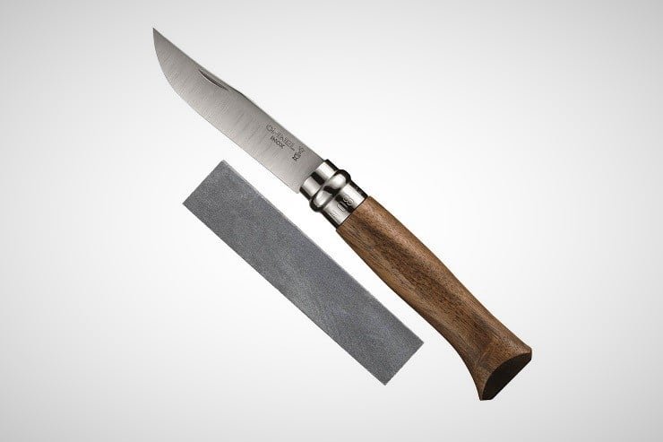Opinel No. 8 Knife + Sharpening Stone