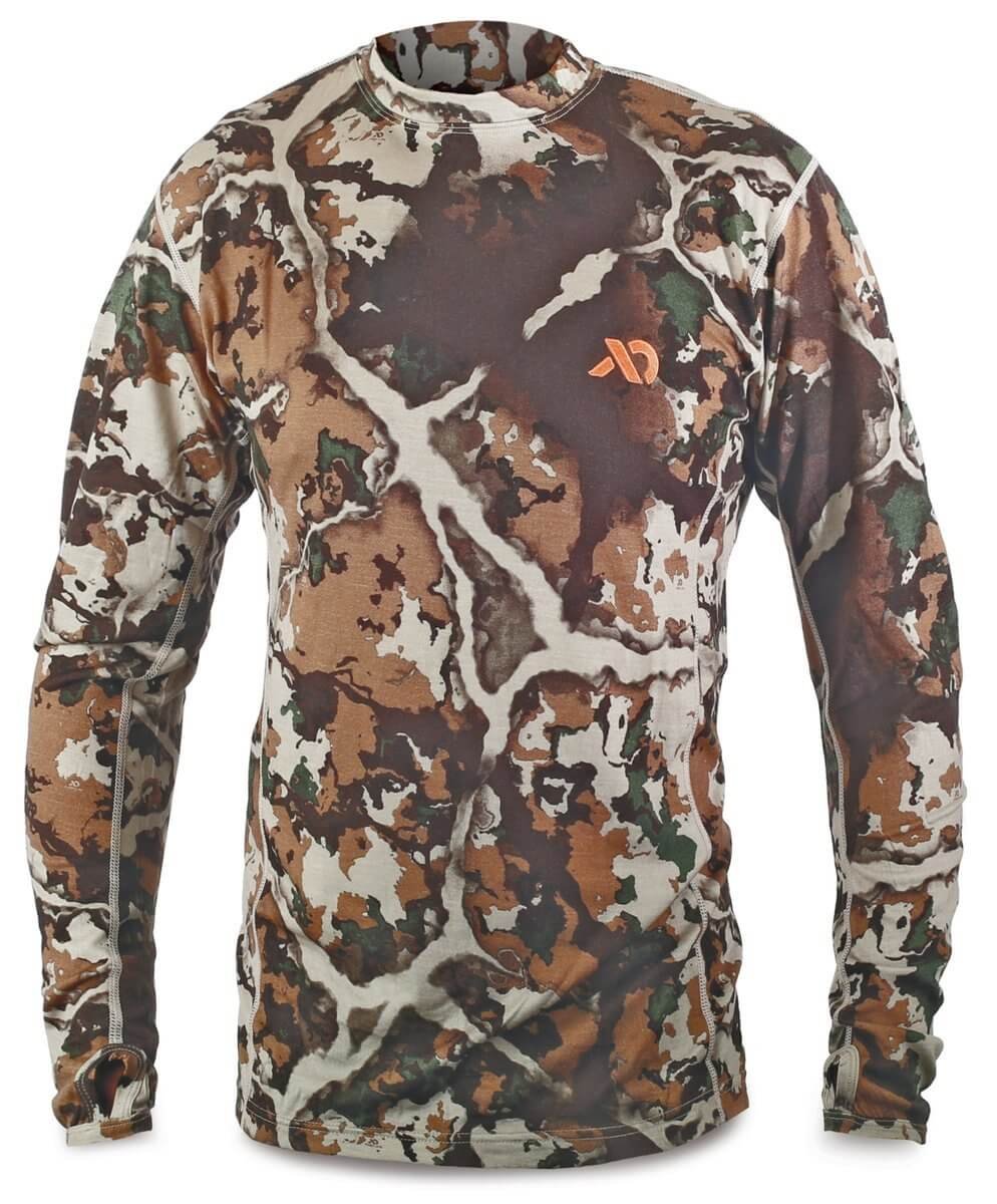 Best Cold Weather Bow Hunting Clothing - Base Layer - FirstLite Llano Merino Wool Crew Top Long Sleeve
