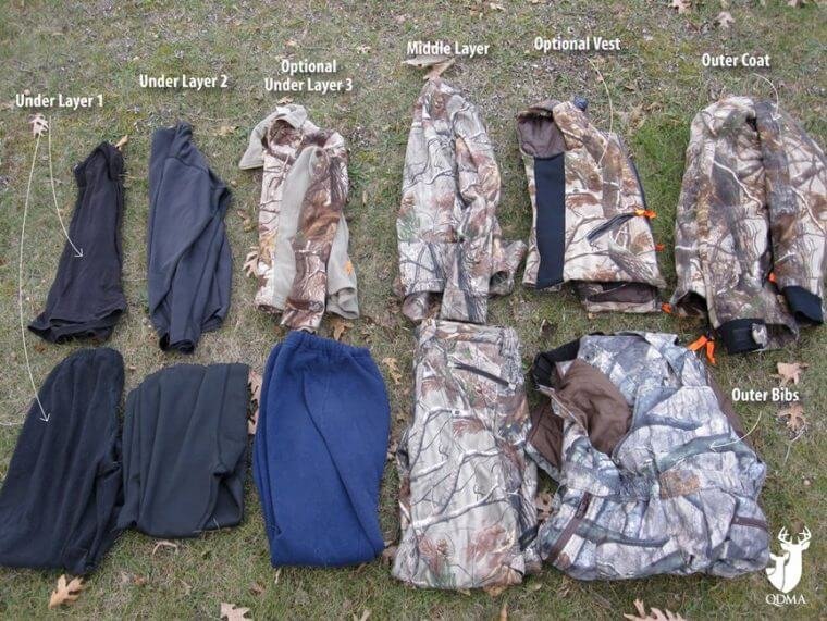 Best Cold Weather Bow Hunting Clothing - An Example of layering