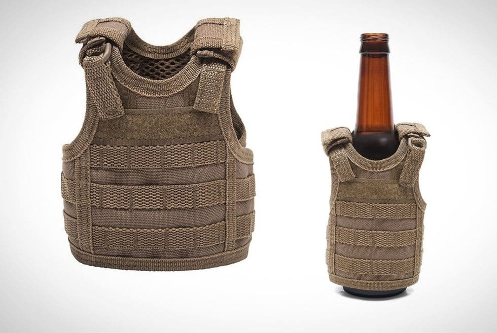 Tan NEW Warrior Tactical Vest Bottle Coozie 