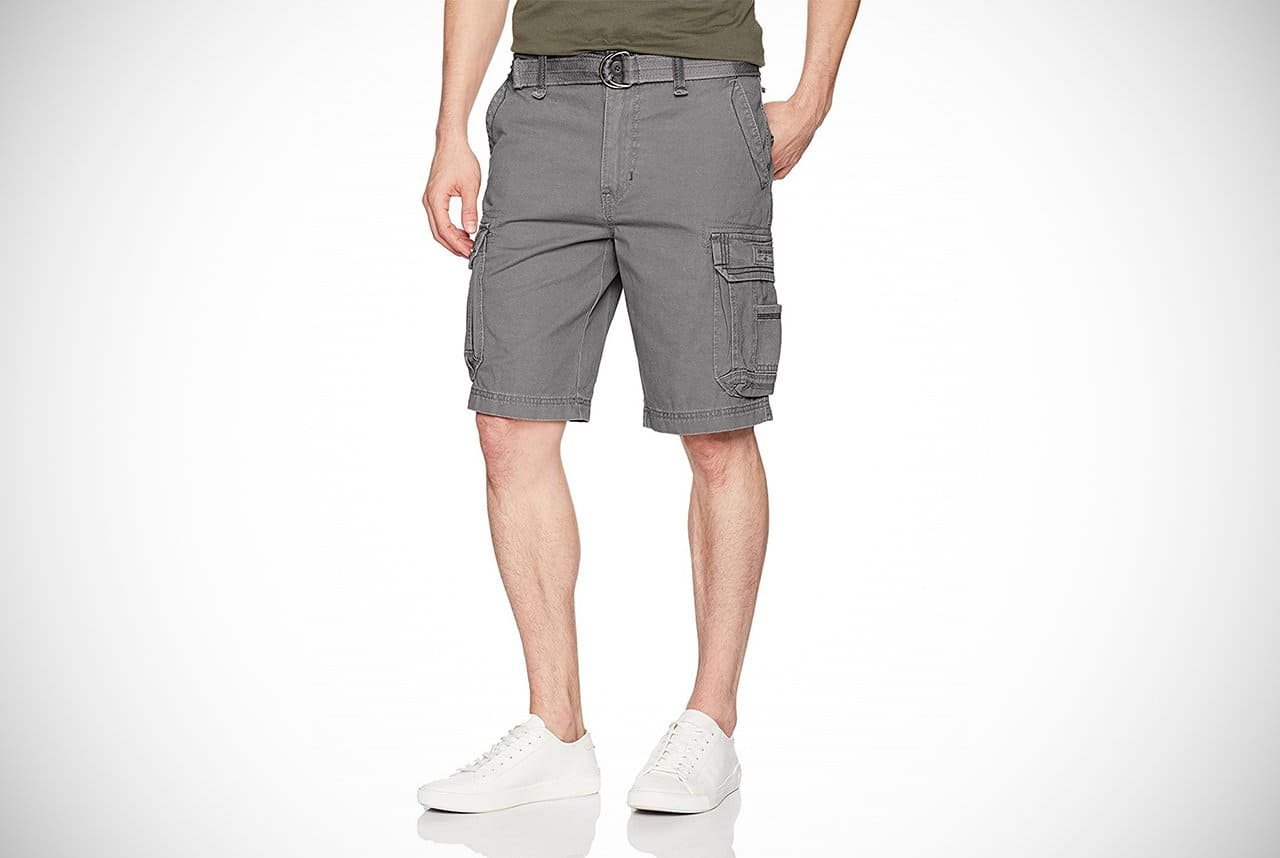NAC Mens 3/4 Cargo Combat Pocket Elasticated Waist Shorts Summer Shorts 