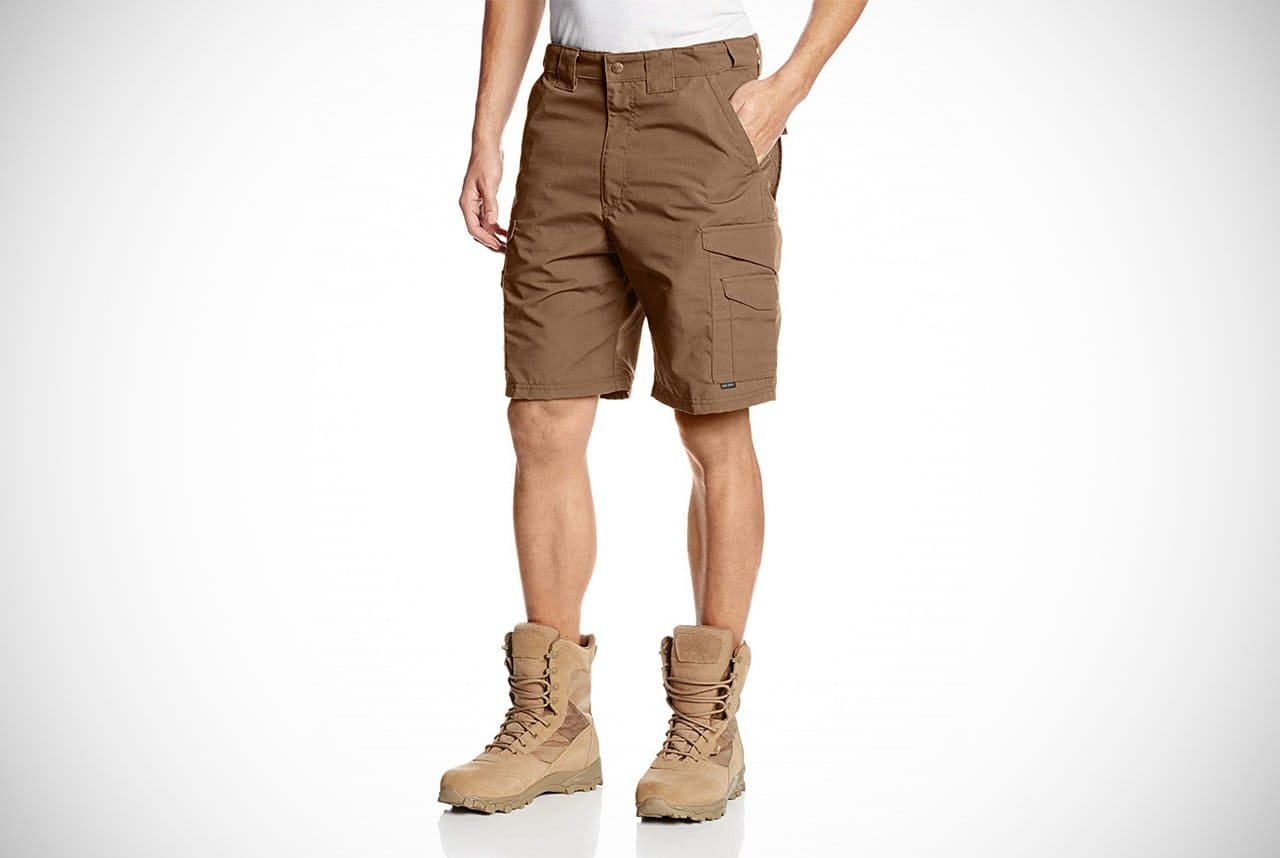 Relaxed Fit Lightweight Straight Multi-Pocket Cotton Outdoor Wear MODOQO Mens Twill Cargo Shorts