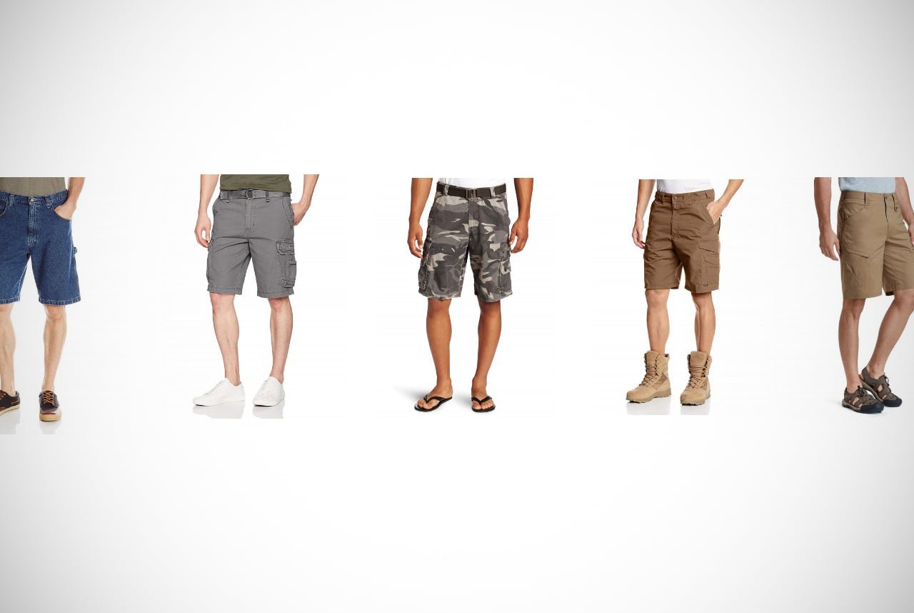 Style Spot Mens Plain Shorts Cargo Combat Casual 3/4 Three Quarter Length 6 Pockets Lightweight Shorts