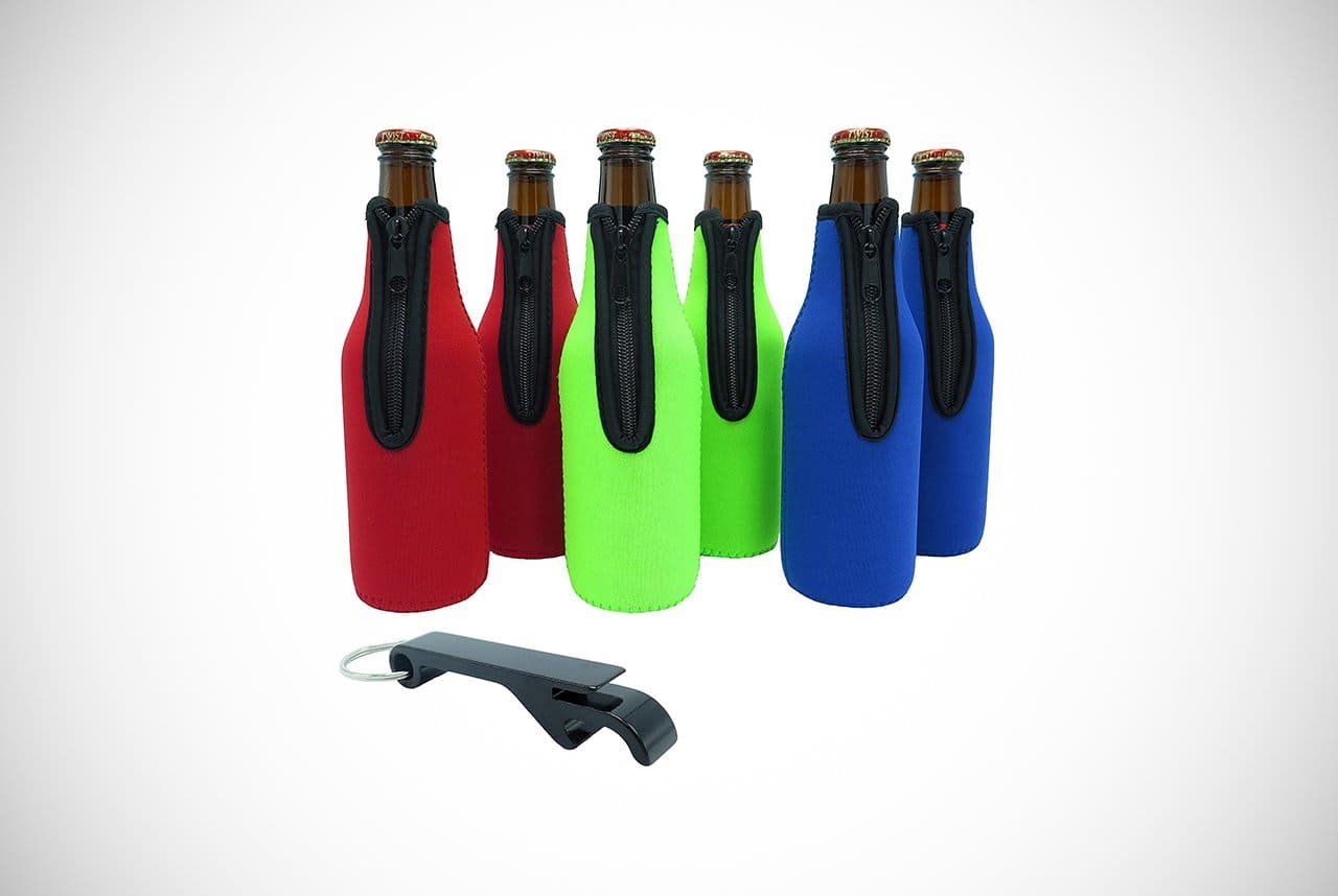 Dual Carrier Cooler Koozie Neoprene Insulated Holds Two 64oz Beer Growlers 