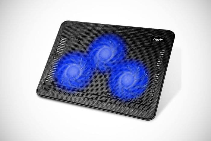 ZUKN Laptop Cooling pad with Two high Performance 140mm Silent Fan 800 RPM high Speed Brushed Aluminum Plate on The Surface 