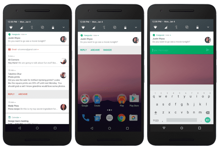 Android N notifications