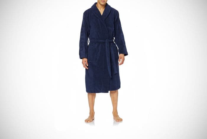 WSPLYSPJY Men Comfort Robes Long Sleeve Bathrobe Sleepwear Kimono Robe 