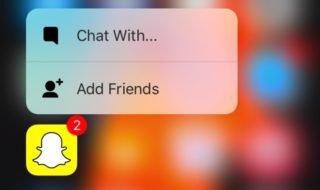 Snapchat Force Touch