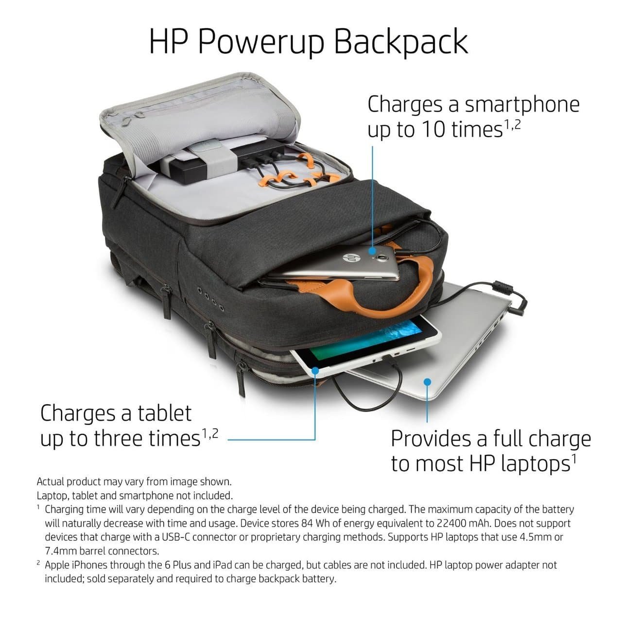hp powerup backpack battery