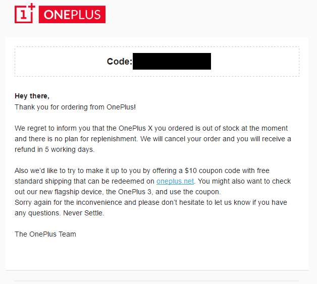 oneplus x email