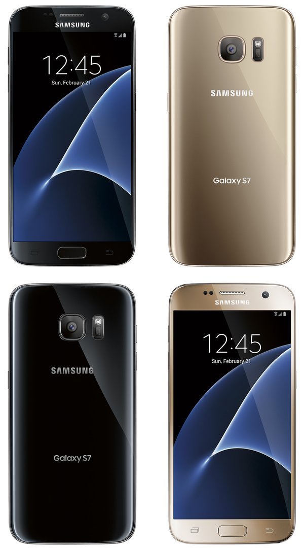 Samsung Galaxy S7 in Champagne gold and Black Leaked