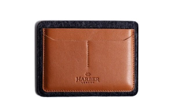 Harber London Flat Leather Passport Holder