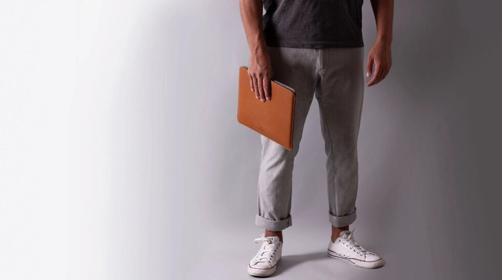 Harber London Slim Leather MacBook Sleeve Case