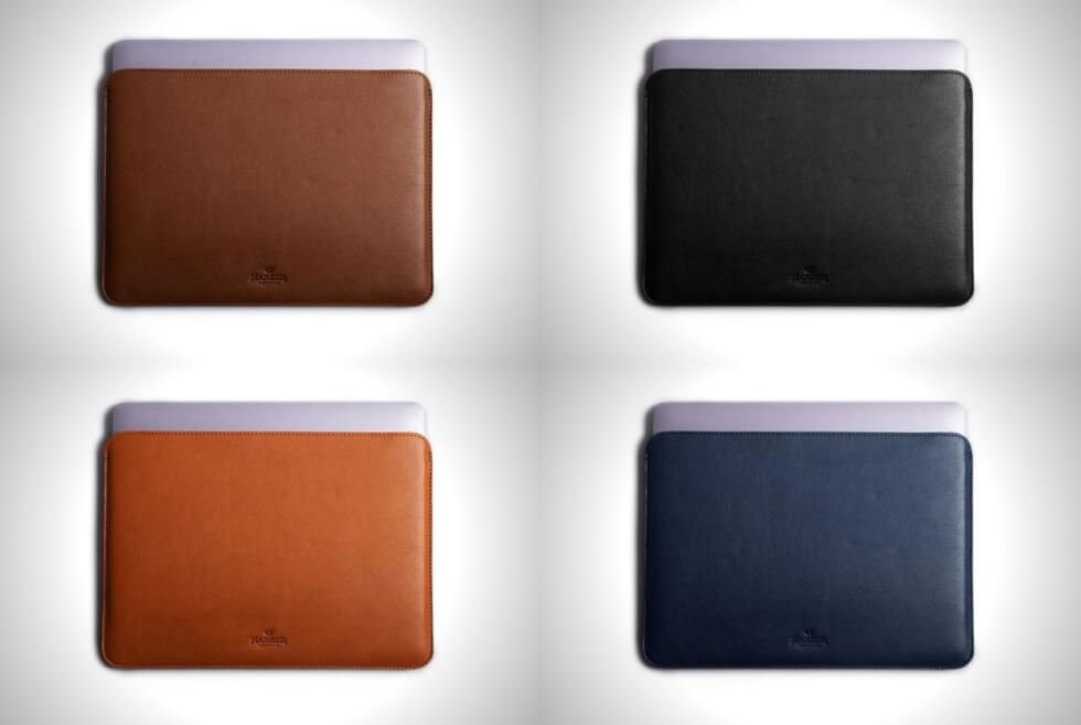 Harber London Slim Leather MacBook Sleeve