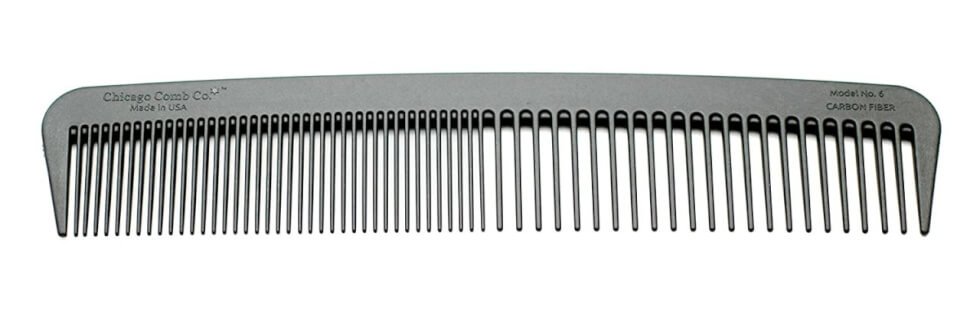 Chicago Comb Co. Model No. 6 Carbon Fiber Comb