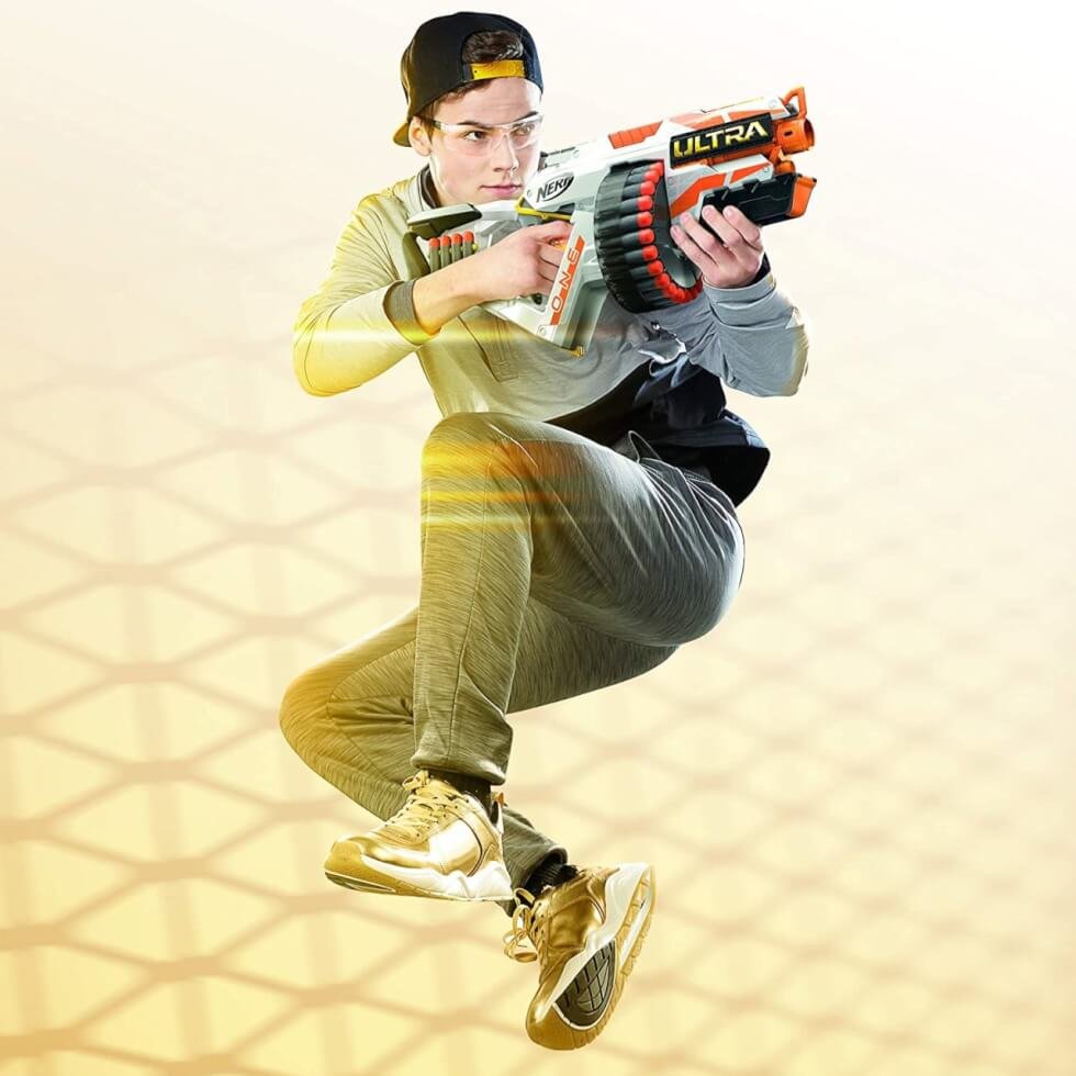 The Nerf Ultra One Motorized Blaster Shoots Darts Far and High