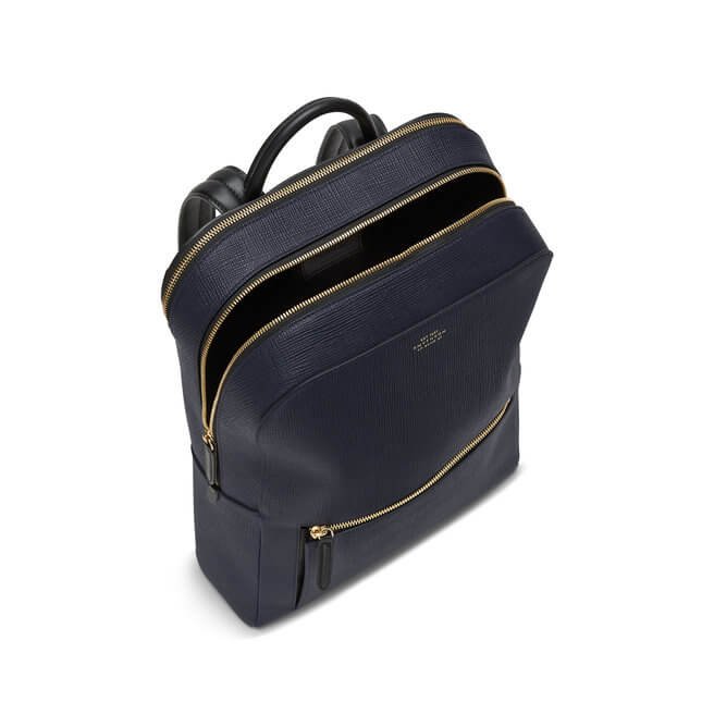 The Smythson Panama Is An All-Around Cross-Grain Leather Backpack