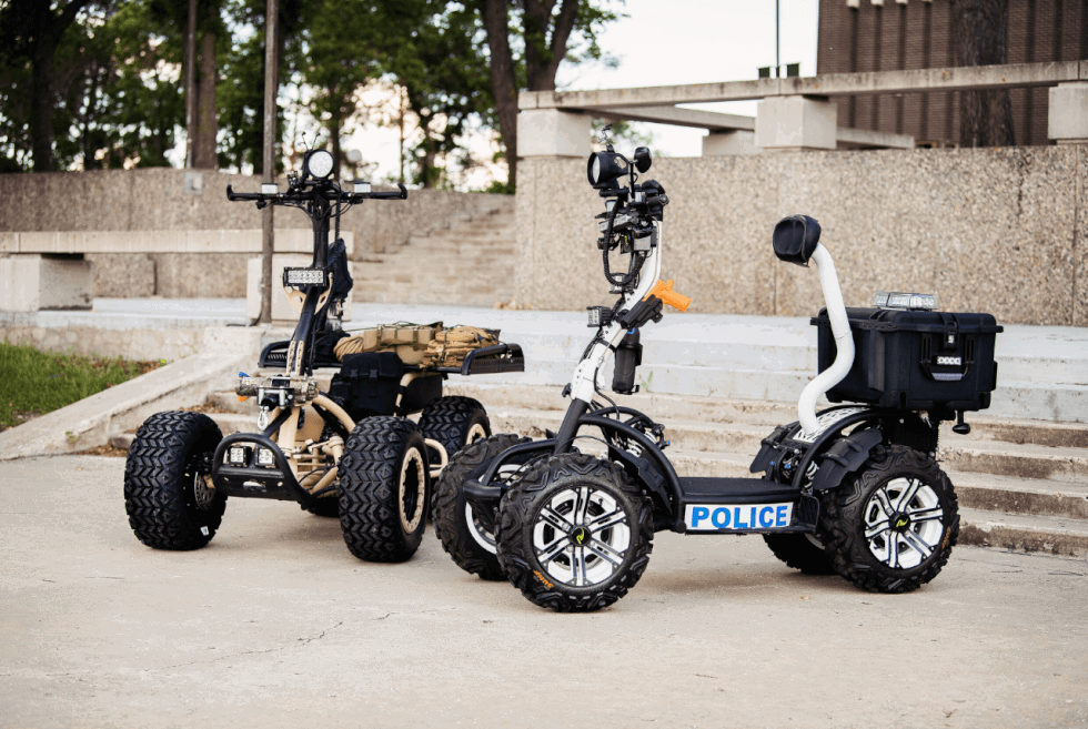 The LyteHorse is an allelectric standup ATV that can tow up to 2,500