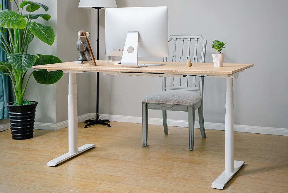 FlexiSpot E7 frame + Bamboo series standing desk