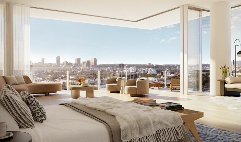 Four Seasons Private Residences Los Angeles bedroom