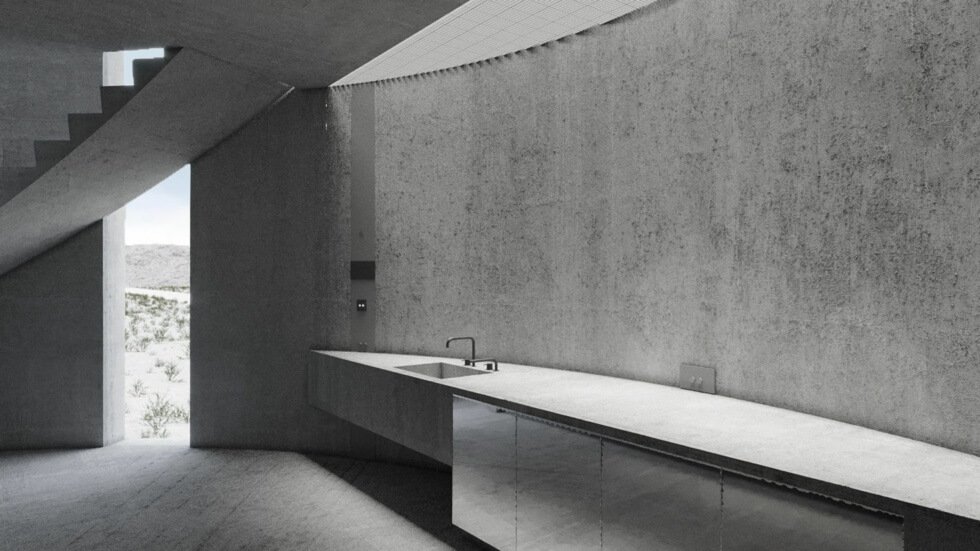 Concrete Cylinder Bathroom