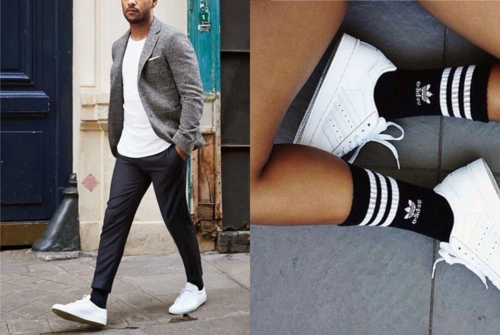 How To Wear Black Socks With White Shoes in Style