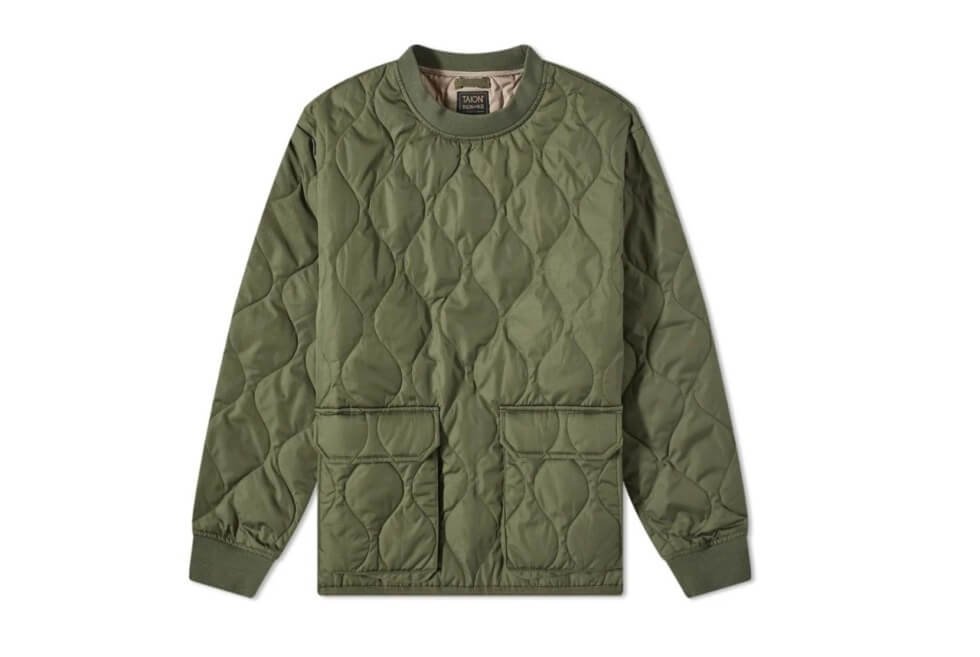 TAION's Military Pullover Quilted Puffer Shirt